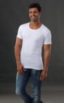 ANAND Frusie White Color Half Sleeves Vest