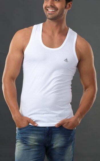 ANAND Frusie White Color Sleeveless Vest
